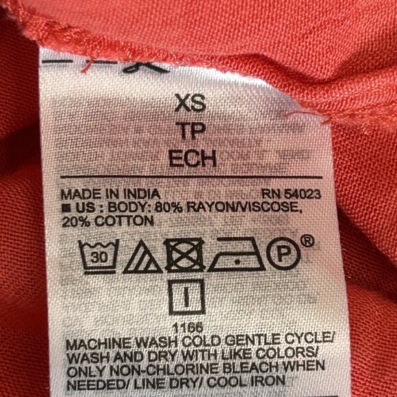 OLD NAVY Spaghetti Strap Top Womens XS TP Pink Coral Adjustable Flowy Tiered - Picture 7 of 8